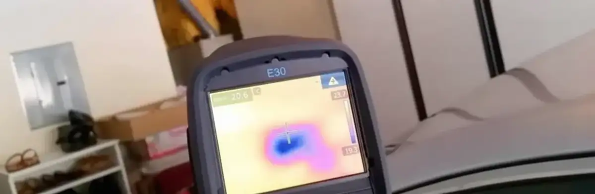 mold inspection using thermal imaging technology to detect moisture and hidden mold in a home in Baton Rouge, LA