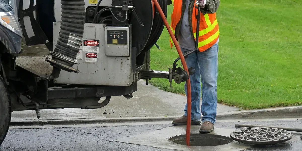sewage clean up professionals using industrial equipment to remove contaminated wastewater in Baton Rouge, LA